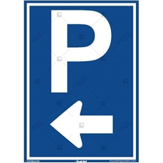 Parking To The Left Display- Parking Signs