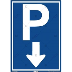 Parking at the Back Display - Parking sign