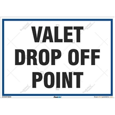 Valet Drop Off Point Sign- Parking Sign in Landscape