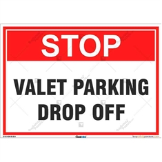 Valet Drop Off Point Display - Parking Sign in Landscape