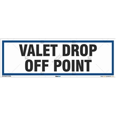 Valet Drop Off Point Sign- Rectangle