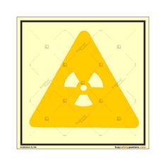 Radiation Photo luminescent signs in Square