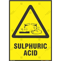 Battery Acid Warning Sign OR Sticker – Plastic Safety Sign – WCD7 – UK Made