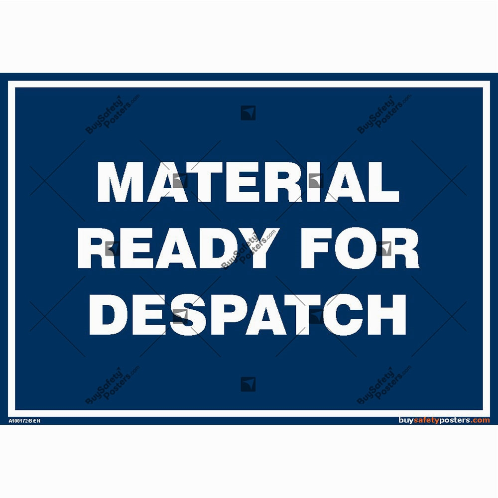 Get Material Ready For Dispatch Identification Board