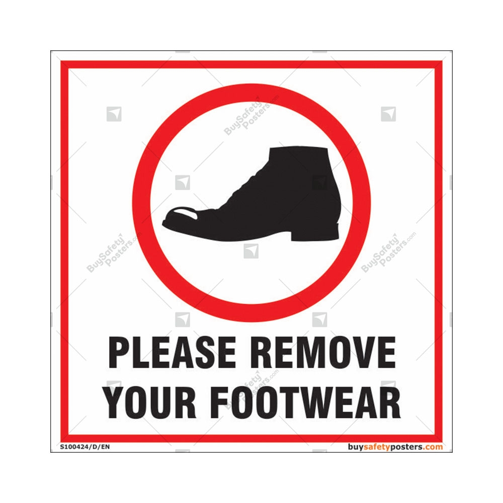 SIGN EVER Please Remove Shoes Sign Board For Office Bank Hospital Shop ...