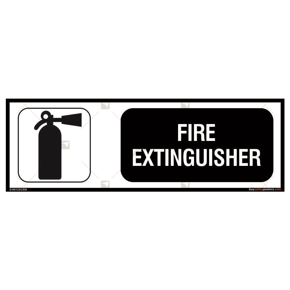 Fire extinguisher best sale sign