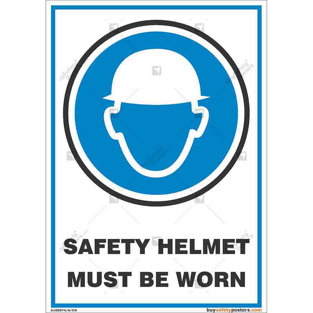 wear safety helmet sign