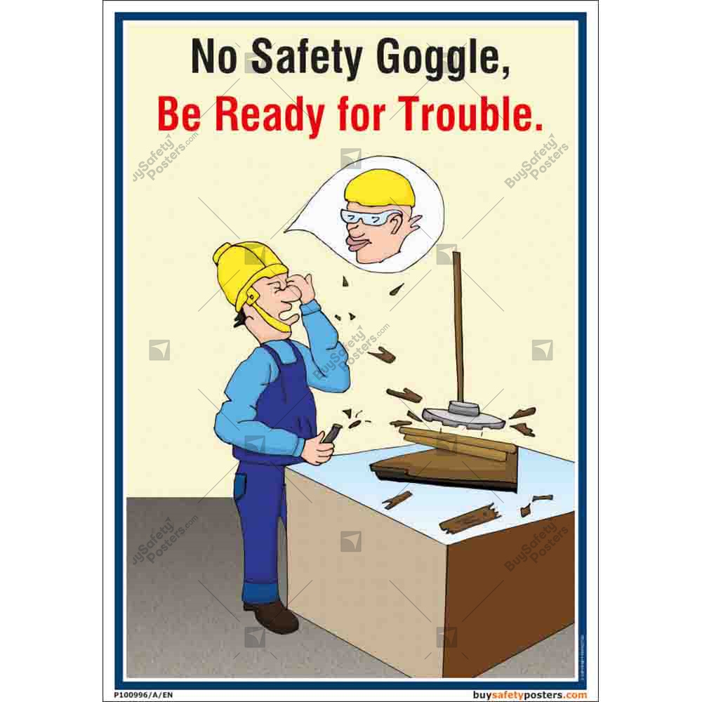 Goggle Safety Poster – Pigura
